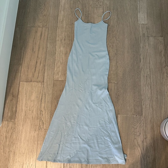 Brand New Reformation Cosmo Knit Dress - Mineral Blue - Picture 4 of 7